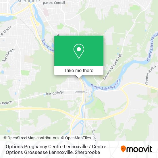 Options Pregnancy Centre Lennoxville / Centre Options Grossesse Lennoxville map