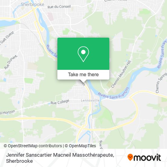 Jennifer Sanscartier Macneil Massothérapeute map