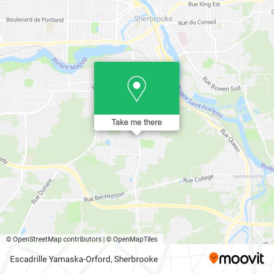 Escadrille Yamaska-Orford map