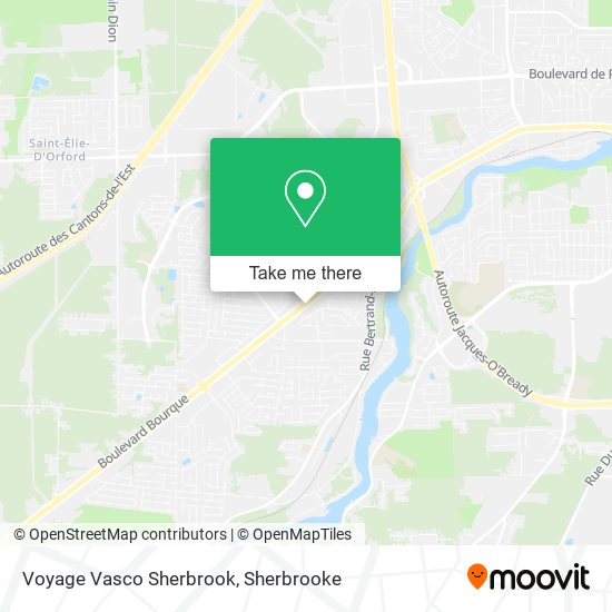 Voyage Vasco Sherbrook map