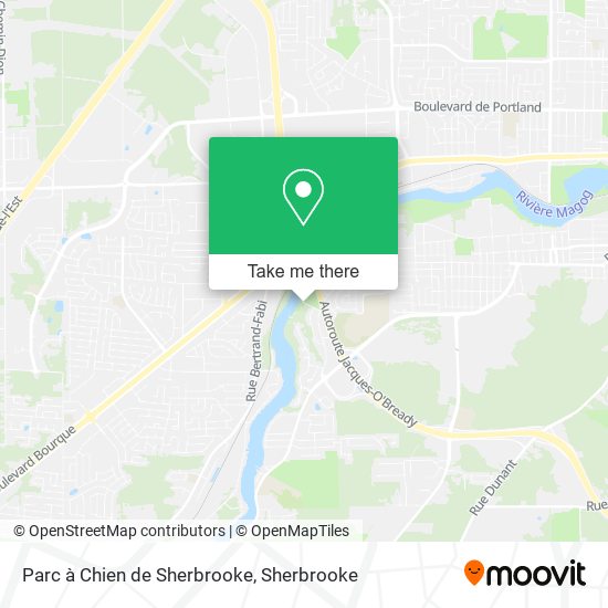 Parc à Chien de Sherbrooke map