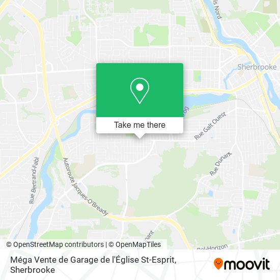 Méga Vente de Garage de l'Église St-Esprit map