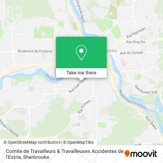Comite de Travailleurs & Travailleuses Accidentes de l'Estrie map