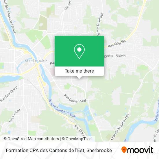 Formation CPA des Cantons de l'Est map