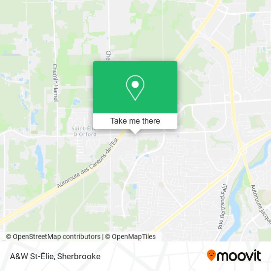 A&W St-Élie map