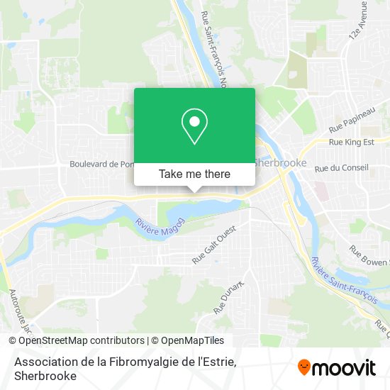 Association de la Fibromyalgie de l'Estrie map