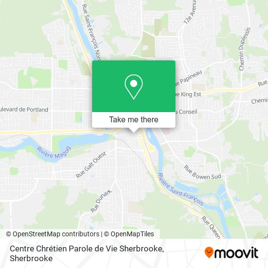 Centre Chrétien Parole de Vie Sherbrooke map