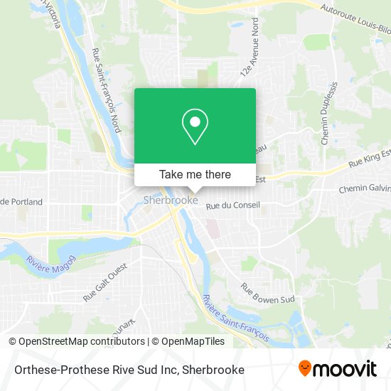 Orthese-Prothese Rive Sud Inc map