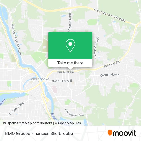 BMO Groupe Financier map