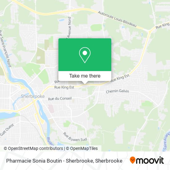 Pharmacie Sonia Boutin - Sherbrooke map