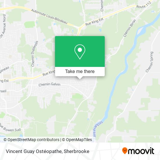 Vincent Guay Ostéopathe map