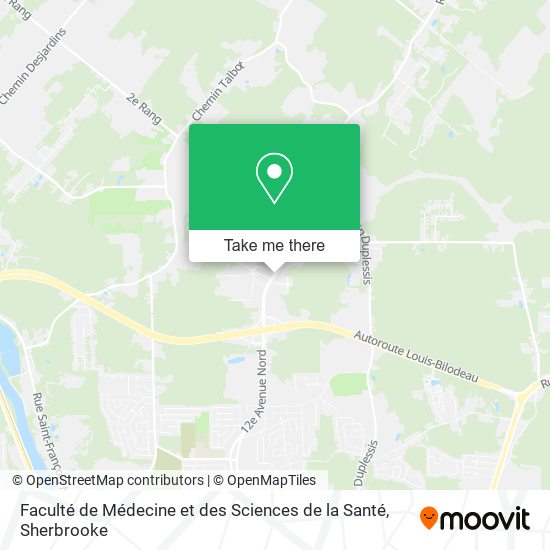 Faculté de Médecine et des Sciences de la Santé map