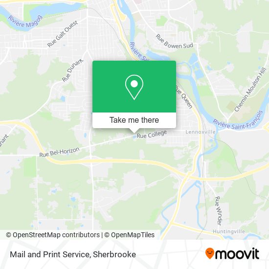 Mail and Print Service map