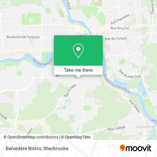 Belvédère Bistro map