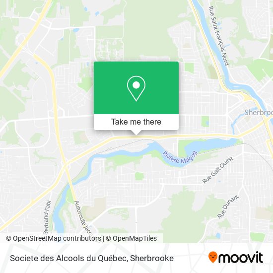 Societe des Alcools du Québec map