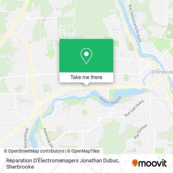 Réparation D'Électroménagers Jonathan Dubuc map