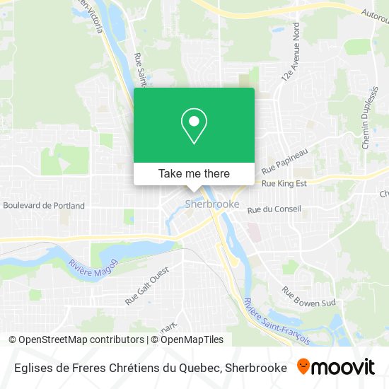 Eglises de Freres Chrétiens du Quebec map