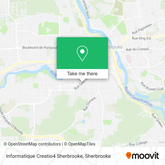 Informatique Creatio4 Sherbrooke map