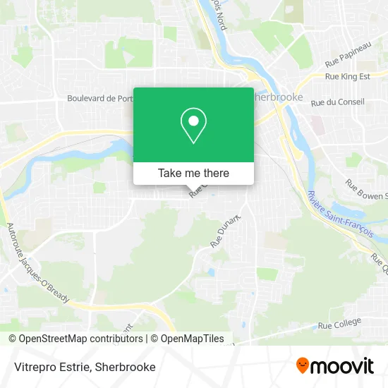 Vitrepro Estrie map
