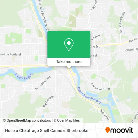 Huile a Chauffage Shell Canada map