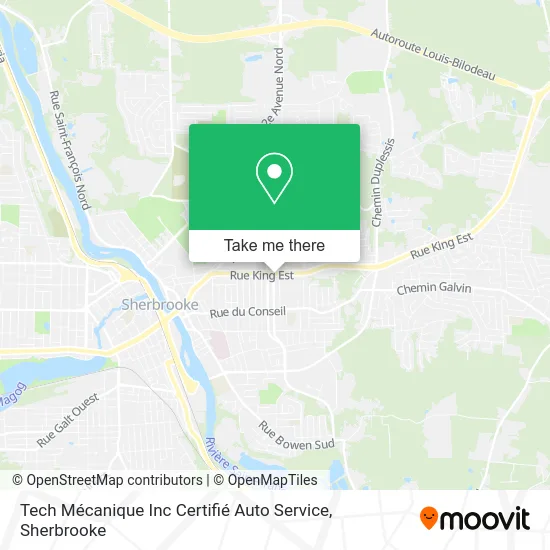Tech Mécanique Inc Certifié Auto Service map