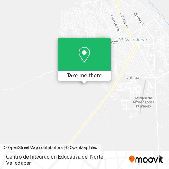 Mapa de Centro de Integracion Educativa del Norte