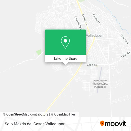 Solo Mazda del Cesar map