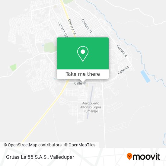 Mapa de Grúas La 55 S.A.S.