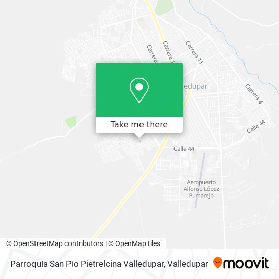 Parroquía San Pío Pietrelcina Valledupar map