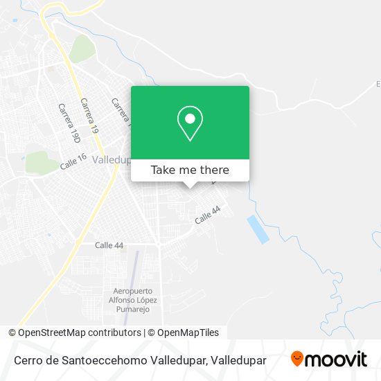 Mapa de Cerro de Santoeccehomo Valledupar