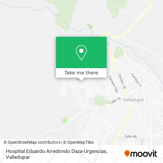 Mapa de Hospital Eduardo Arredondo Daza-Urgencias