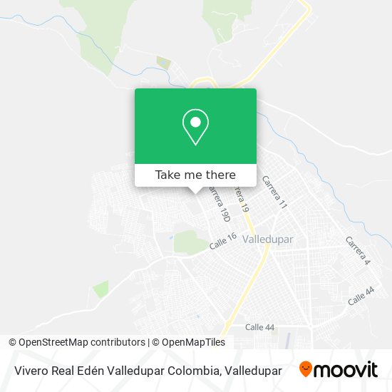Mapa de Vivero Real Edén Valledupar Colombia