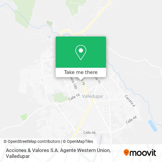 Acciones & Valores S.A. Agente Western Union map
