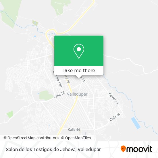 Mapa de Salón de los Testigos de Jehová