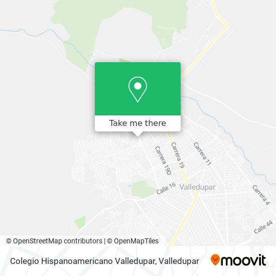 Colegio Hispanoamericano Valledupar map