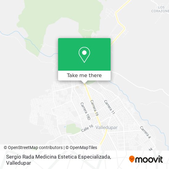 Mapa de Sergio Rada Medicina Estetica Especializada