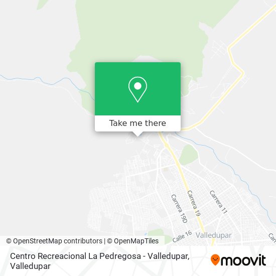 Mapa de Centro Recreacional La Pedregosa - Valledupar