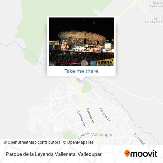 Parque de la Leyenda Vallenata map