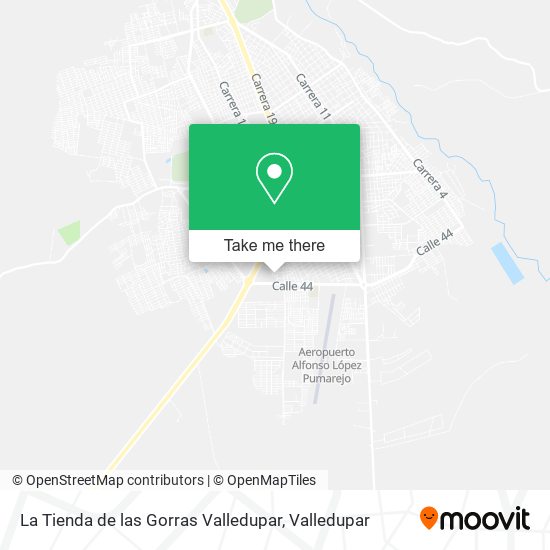 Mapa de La Tienda de las Gorras Valledupar