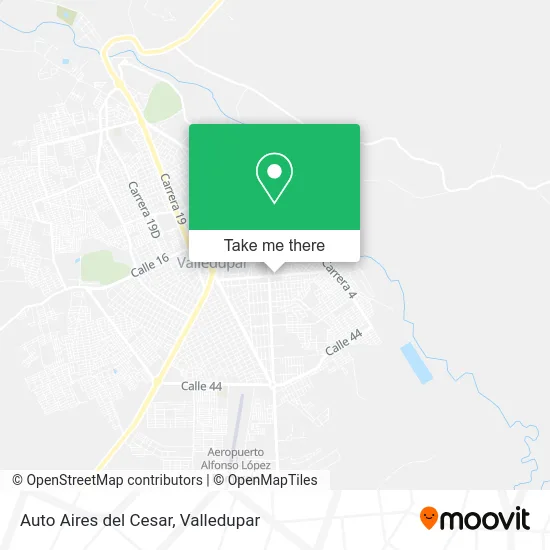 Auto Aires del Cesar map