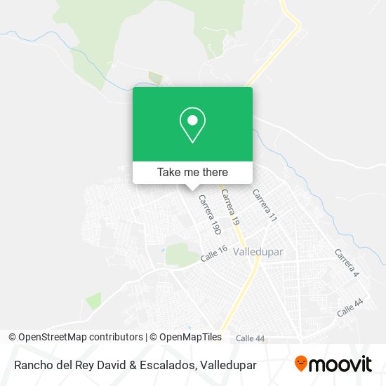 Rancho del Rey David & Escalados map