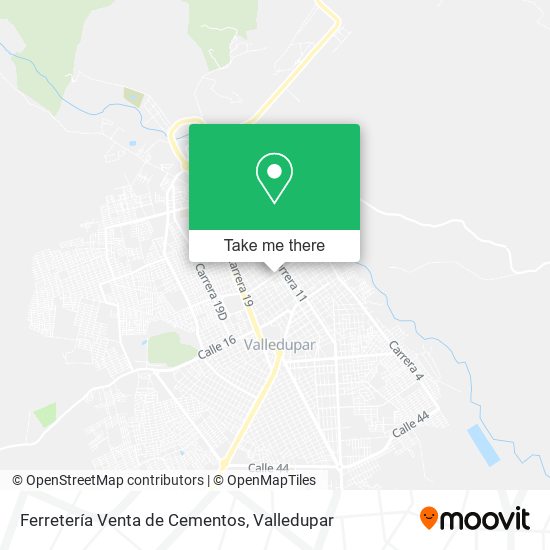 Mapa de Ferretería Venta de Cementos