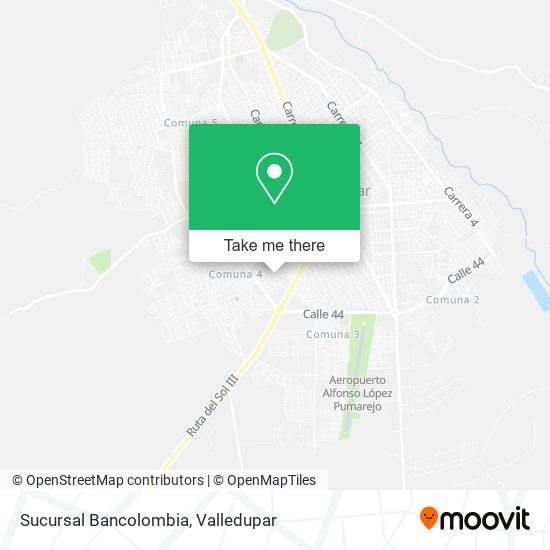 Mapa de Sucursal Bancolombia