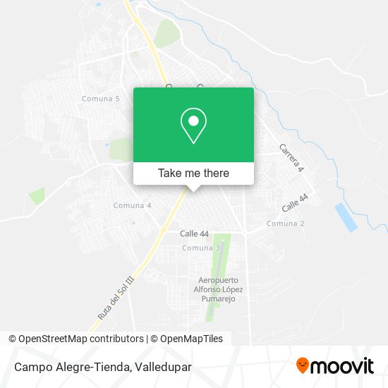 Campo Alegre-Tienda map