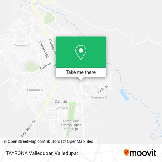 TAYRONA Valledupar map