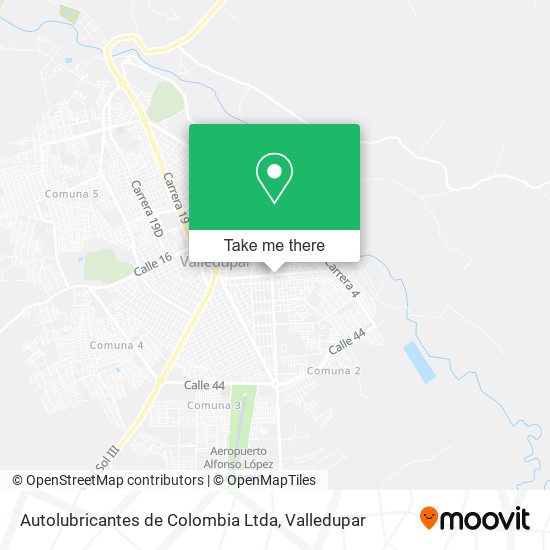 Autolubricantes de Colombia Ltda map