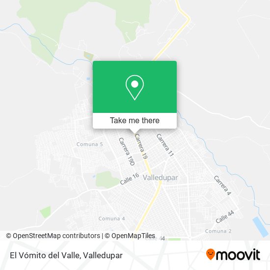 Mapa de El Vómito del Valle