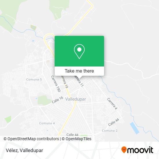 Mapa de Vélez