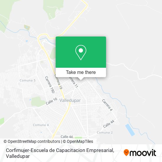 Mapa de Corfimujer-Escuela de Capacitacion Empresarial