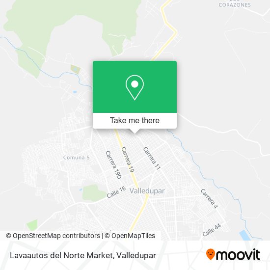 Lavaautos del Norte Market map